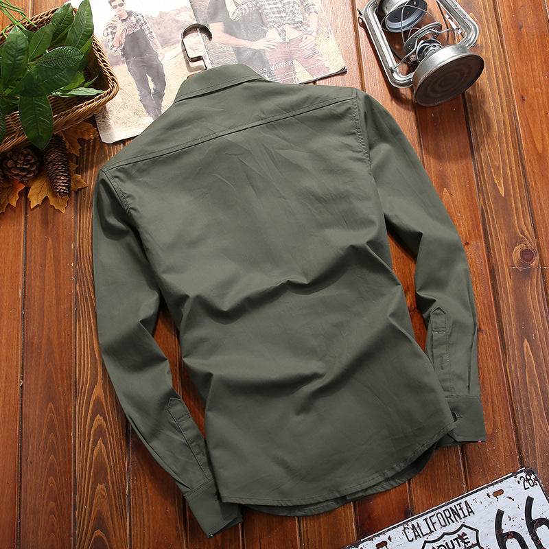 Pure Cotton All-match Casual Plus Size Shirt Coat Men - TWENTY ONE SEVEN