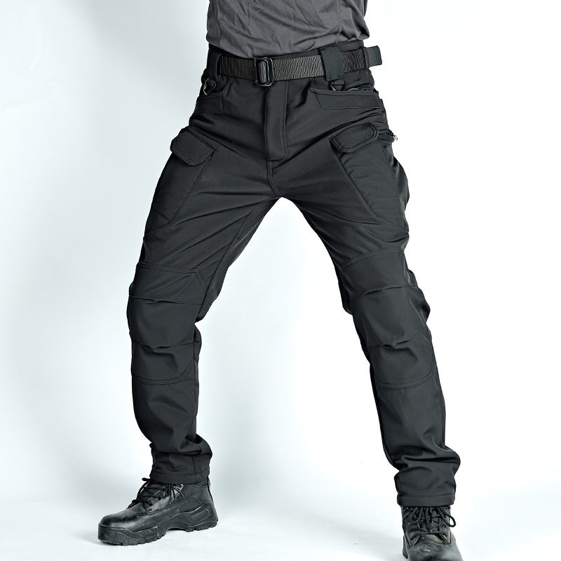 Winter Tactical Pants Men's Waterproof Fleece-lined Soft Shell Shark Skin