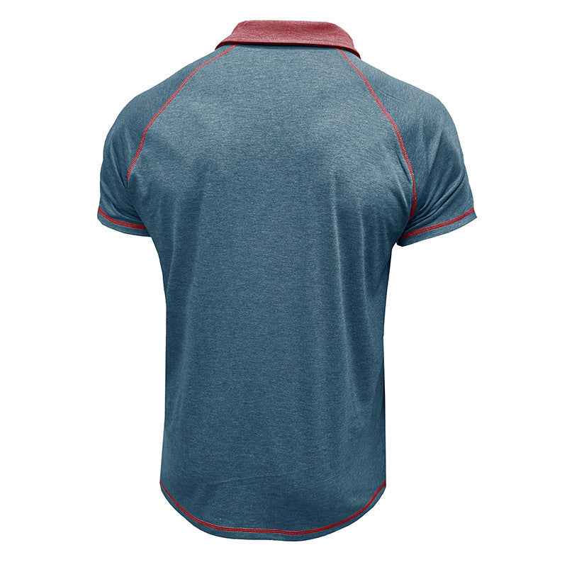 Short-sleeved Men's Polo T-shirt with Lapel - Stylish Bottoming Shirt for Men