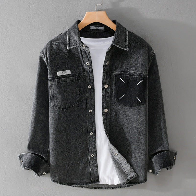 Fashion Brand Workwear Denim Shirt for Everyday Style