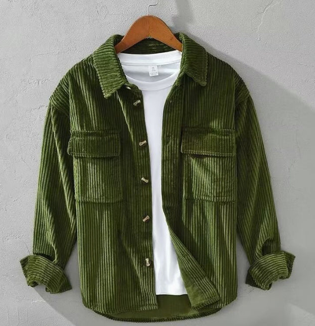 High-end Corduroy Shirt for Men - Spring and Autumn Collection