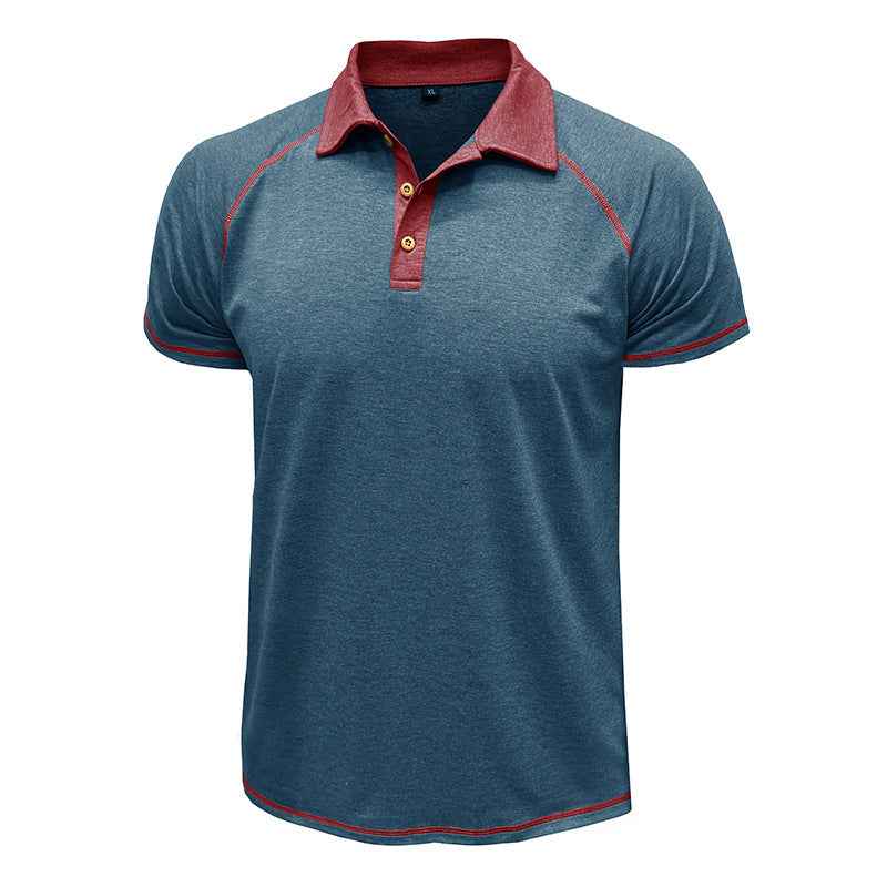 Short-sleeved Men's Polo T-shirt with Lapel - Stylish Bottoming Shirt for Men