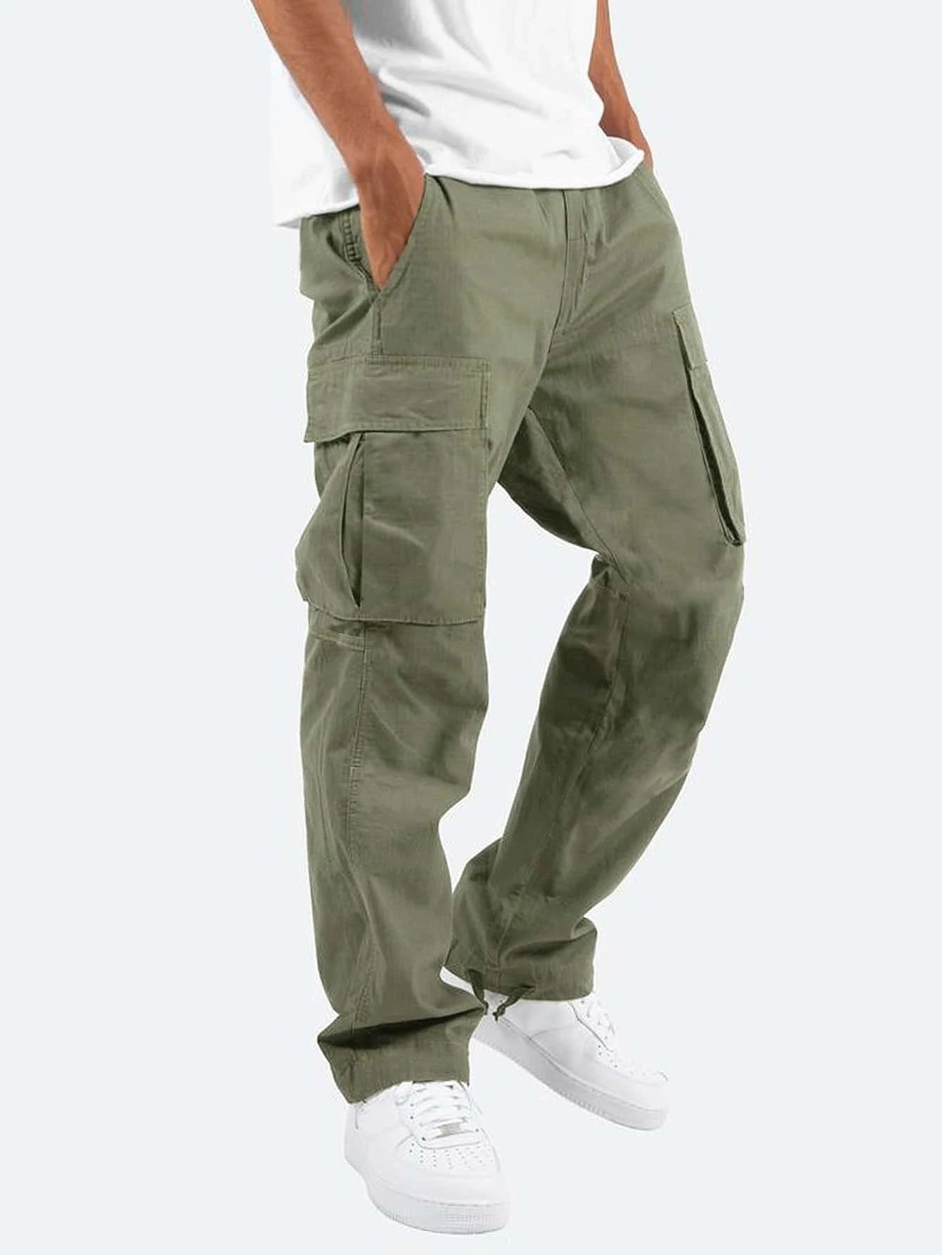 Men's Workwear Drawstring Multi-pocket Casual Pants - TWENTY ONE SEVEN