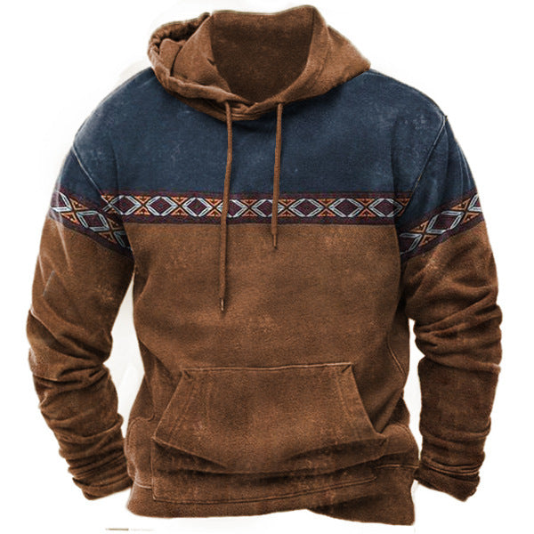 3D Print Mens Hoodie - Trendy Digital Print Hoodie for Men