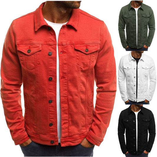 Casual Denim Button Shirt Men - Stylish Jacket for Everyday Wear