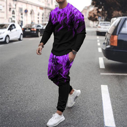 Men's Long Sleeve Sweater - Casual Crew Neck Design