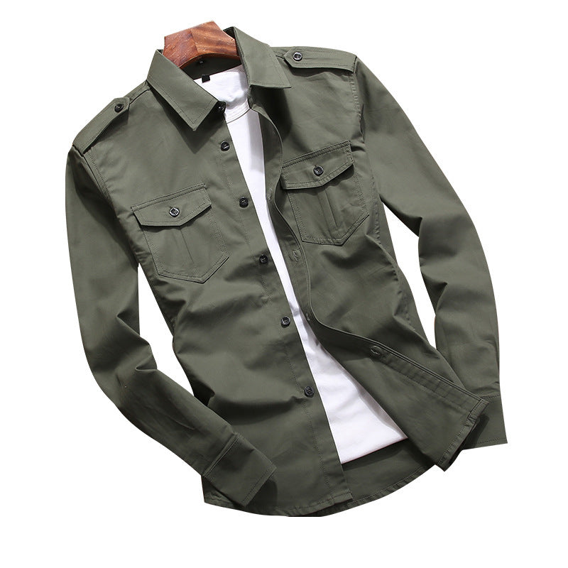 Pure Cotton All-match Casual Plus Size Shirt Coat Men - TWENTY ONE SEVEN