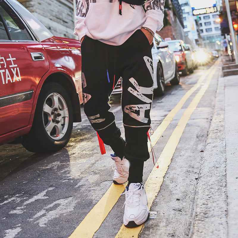 Harajuku Hip Hop Pants - Trendy European and US Style Casual Beam Leg Pants for Men