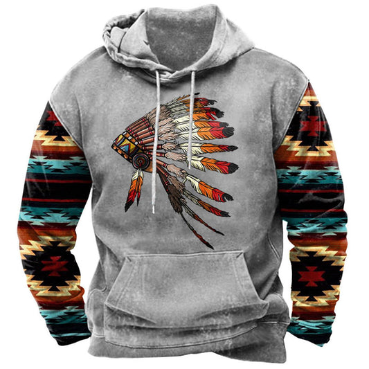 3D Printed Sports Hoodie - Men's Active Wear Sweatshirt with Digital Design for Athletes