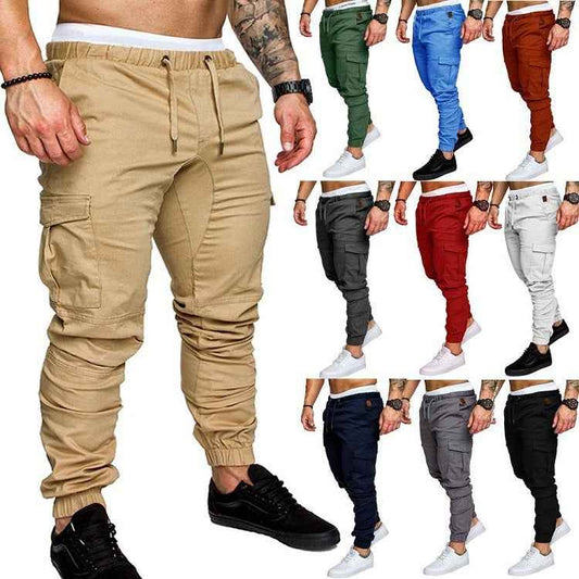 Men's Casual Drawstring Pants - Woven Fabric Casual Pants