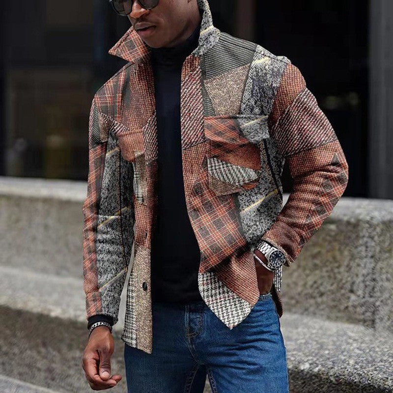 Youth Fashion Jacket with Stylish Lapels and Trendy Prints