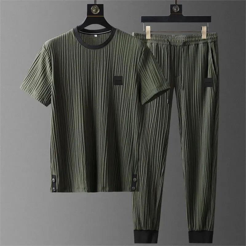 Summer Sports Suit for Men - High Elasticity Ice Silk Leisure Wear