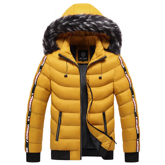 Autumn and Winter Men's Korean Hooded Padded Coat