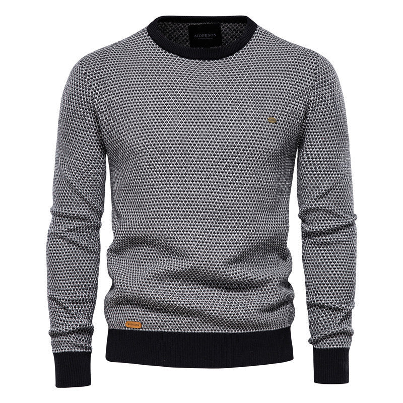 Casual Hit Color Men's European Size Shirt Trend Pullover - TWENTY ONE SEVEN