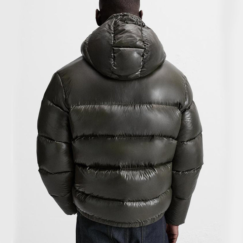 Autumn Winter Black Hooded Short Coat - Warm, Simple, Comfortable