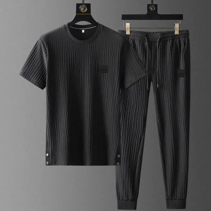 Summer Sports Suit for Men - High Elasticity Ice Silk Leisure Wear