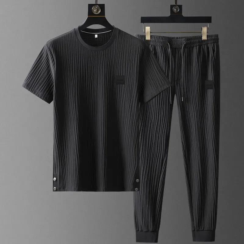 Summer Sports Suit for Men - High Elasticity Ice Silk Leisure Wear
