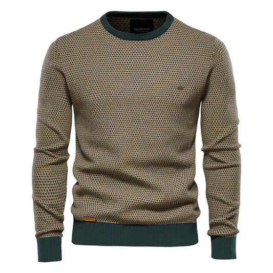 Casual Hit Color Men's European Size Shirt Trend Pullover - TWENTY ONE SEVEN