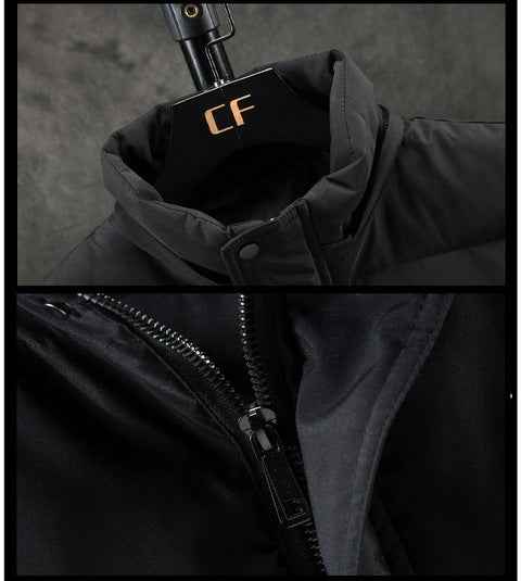 Men's Down Hooded Vest - Cotton Jacket Waistcoat for Students
