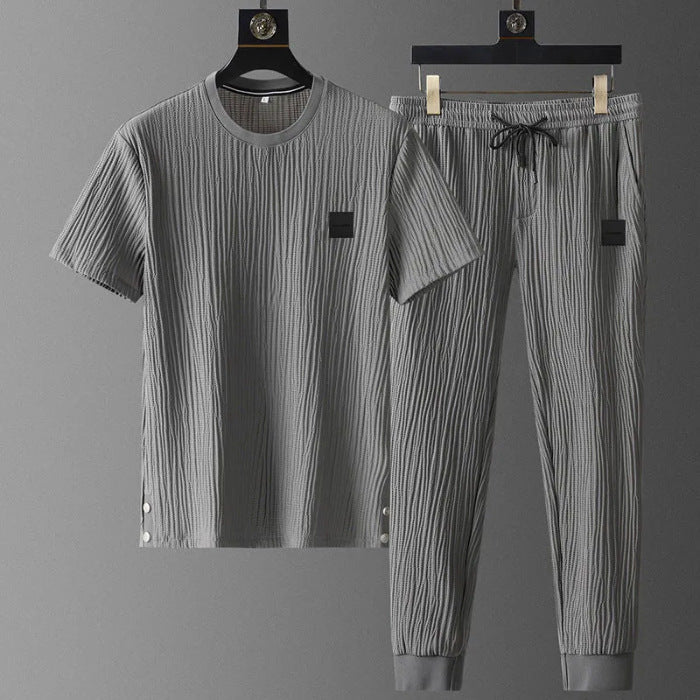 Summer Sports Suit for Men - High Elasticity Ice Silk Leisure Wear