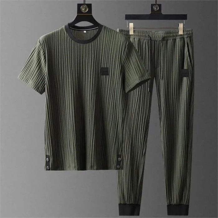 Summer Sports Suit for Men - High Elasticity Ice Silk Leisure Wear