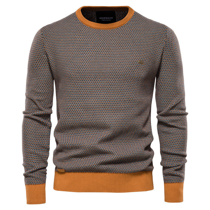 Casual Hit Color Men's European Size Shirt Trend Pullover - TWENTY ONE SEVEN