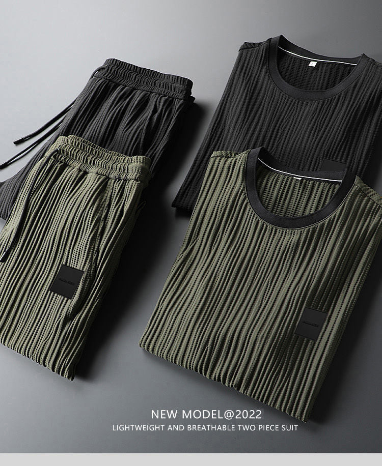 Summer Sports Suit for Men - High Elasticity Ice Silk Leisure Wear