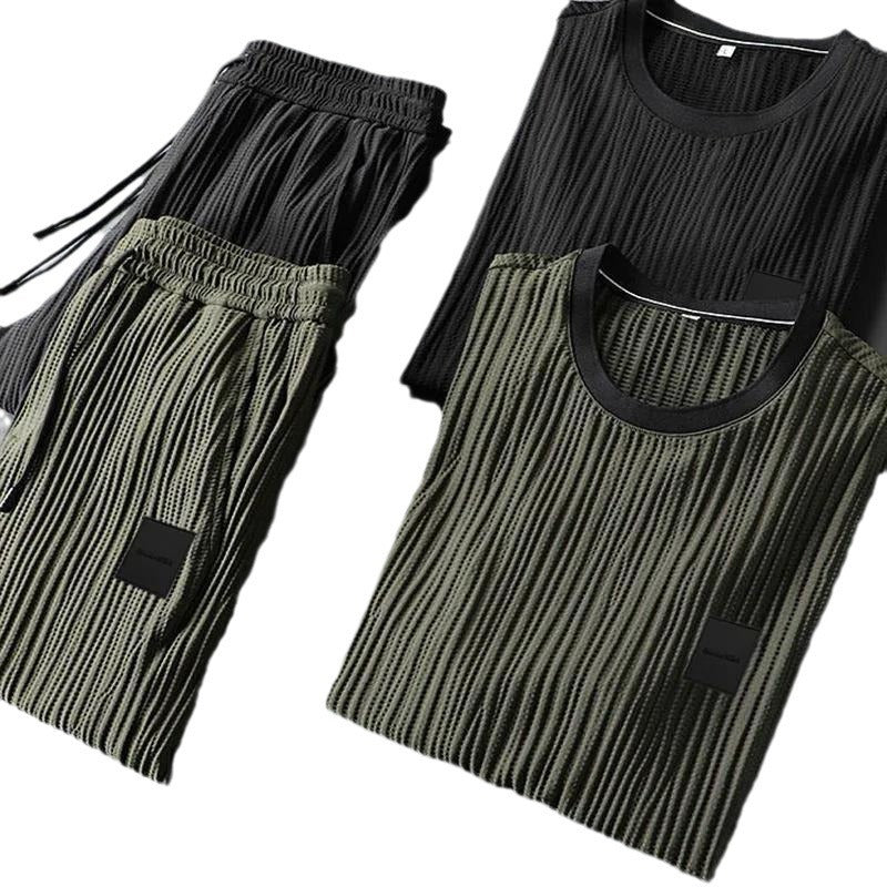 Summer Sports Suit for Men - High Elasticity Ice Silk Leisure Wear