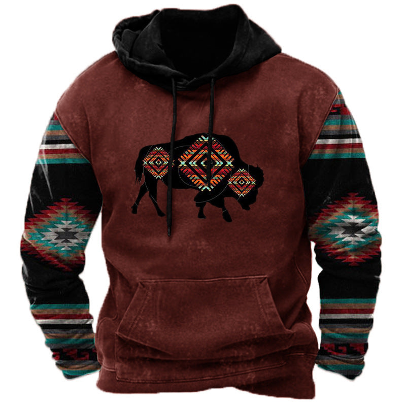 3D Printing Hoodie Men's Street Sports Fashion Sweater