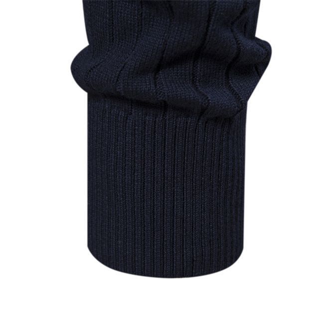 Men's Stand Collar Sweater Fashion Half-zipper Solid Color Striped Knit Sweater High Quality Slim Fit Top Clothing - TWENTY ONE SEVEN