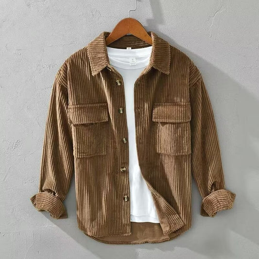 High-end Corduroy Shirt for Men - Spring and Autumn Collection