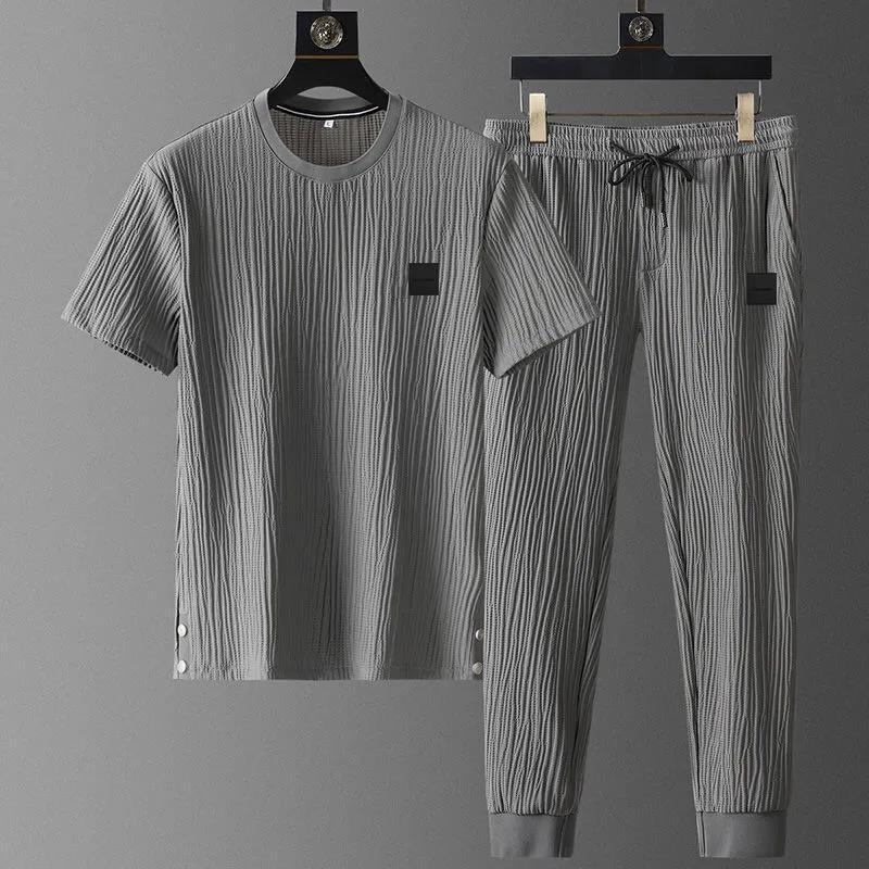 Summer Sports Suit for Men - High Elasticity Ice Silk Leisure Wear
